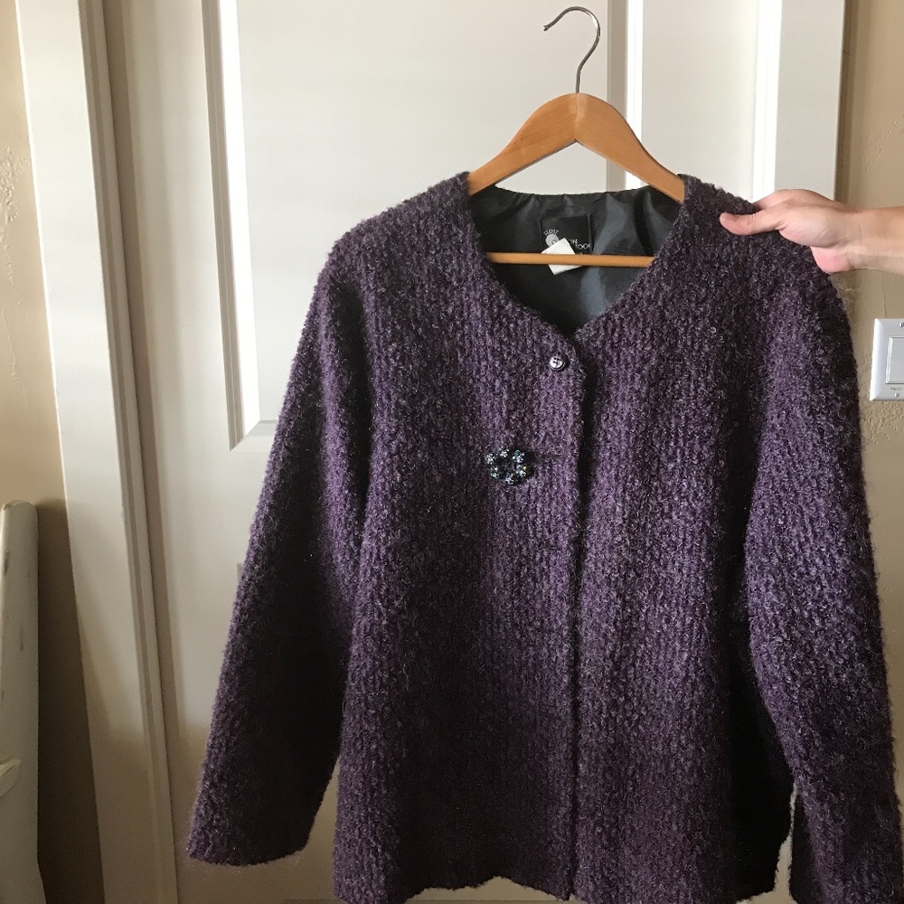 Knitted Purple Blazer 3X